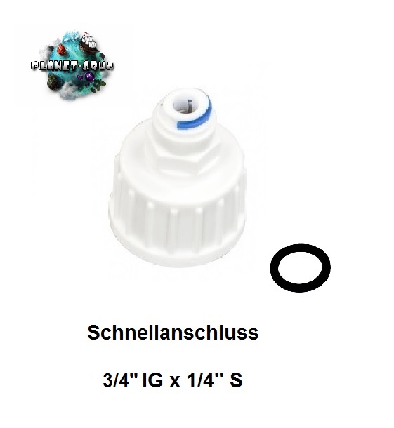 Osmose Adapter 1/4" oder 3/8" Schlauch x 7/16 IG Kühlschrankanschluss 