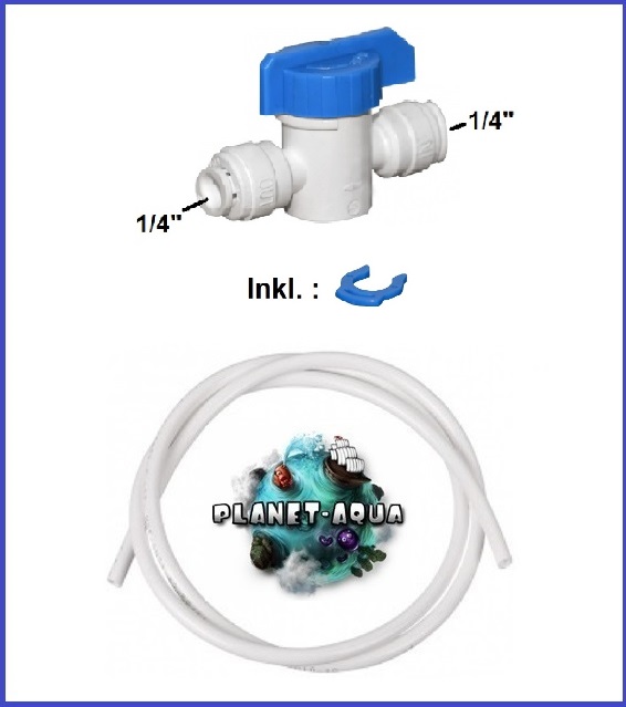 3/8" Wasseranschluss Adapter für Kühlschrank Wasserfilter mit Absperrhahn Ventil 