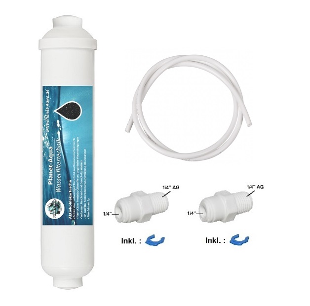 Premium Kühlschrankfilter für SBS Side by Side Kühlschränke inkl Adapter  und Schlauch