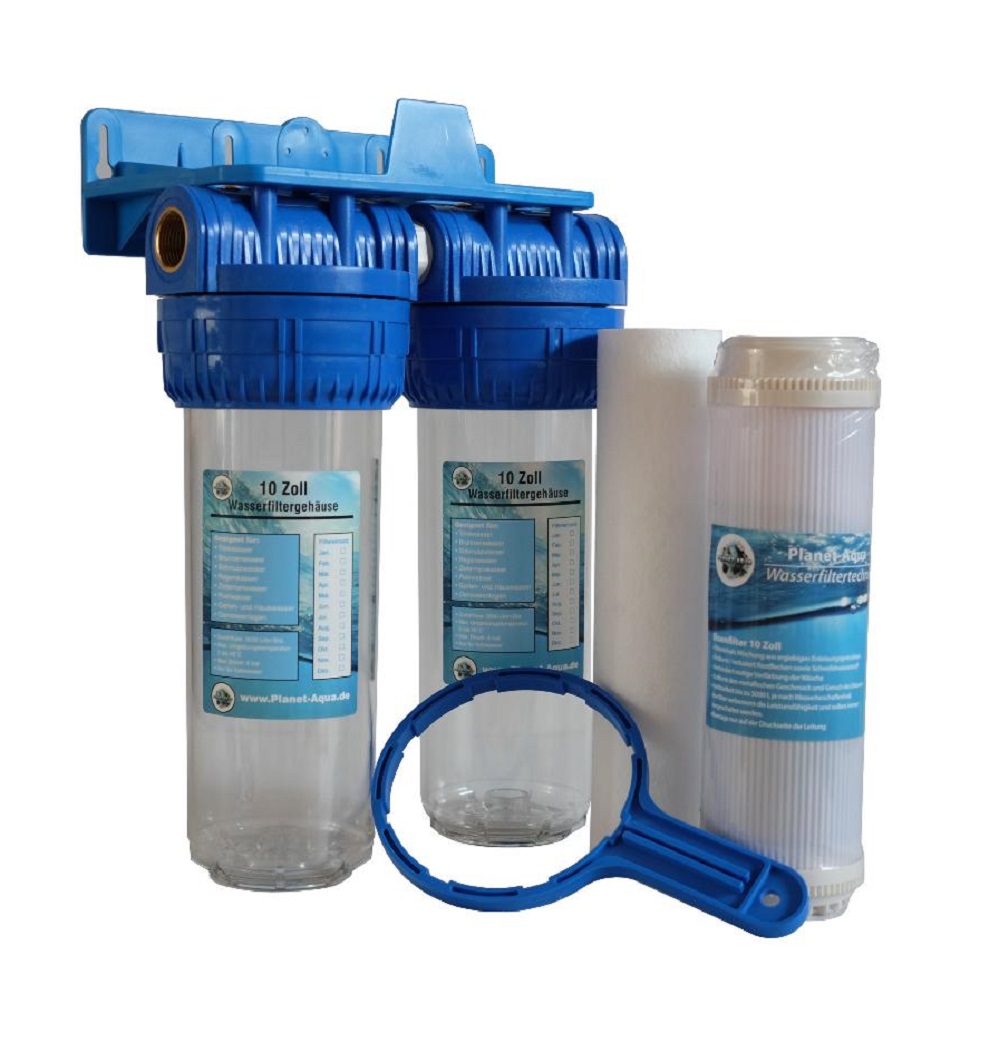 Wasserfilteranlage DUOM Sediment und Kalkfilter 10 Zoll