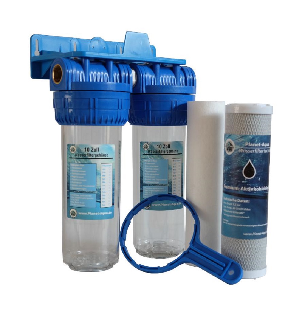 Wasserfilteranlage DUOM mit Aktivkohleblock