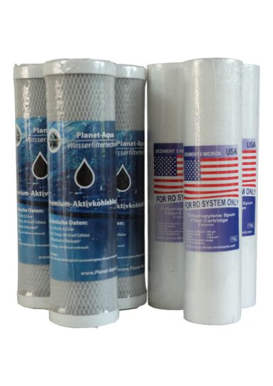 Ersatz Vorfilter Wasserfilter Set 10 Zoll 2-teilig- Aktivkohle-Blockfilter + Sediment-Schaumfilter